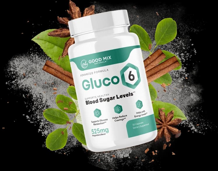 Gluco6 Bottle with Ingredients